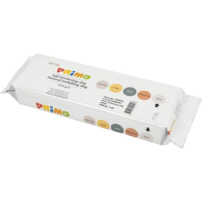 Self-Hardening Clay, white, 1000 g/ 1 pack