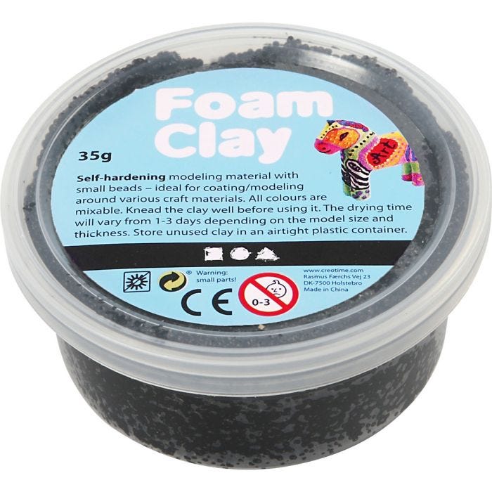 Foam Clay®, black, 35 g/ 1 tub