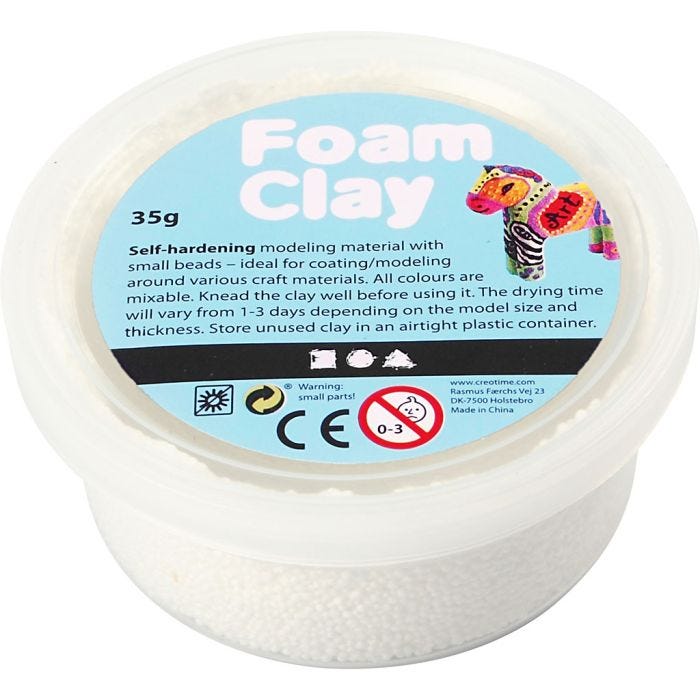 Foam Clay®, white, 35 g/ 1 tub