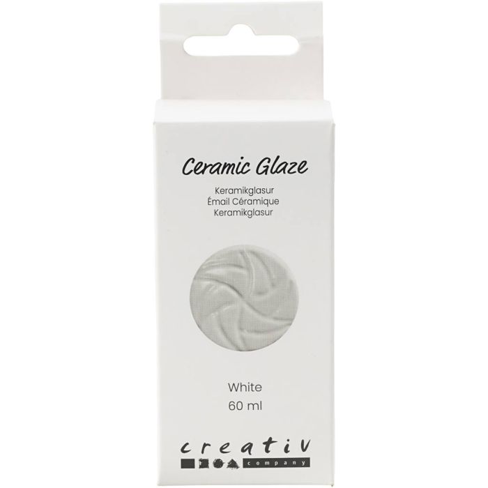 Ceramic Glaze, 984-1101 °C, opaque, white, 60 ml/ 1 tub