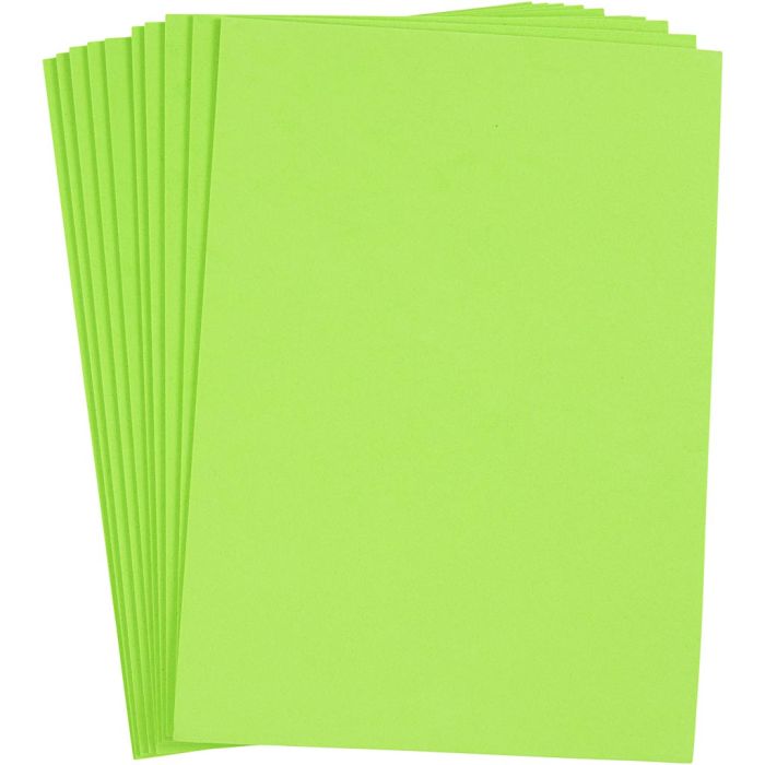 EVA foam, A4, sheet 210x297 mm, thickness 2 mm, light green, 10 sheet/ 1 pack