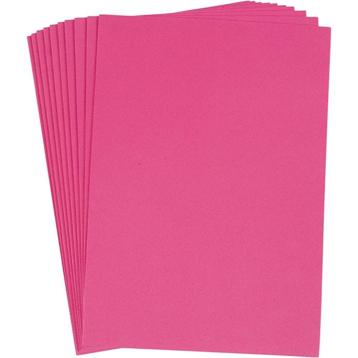 EVA foam, A4, sheet 210x297 mm, thickness 2 mm, pink, 10 sheet/ 1 pack