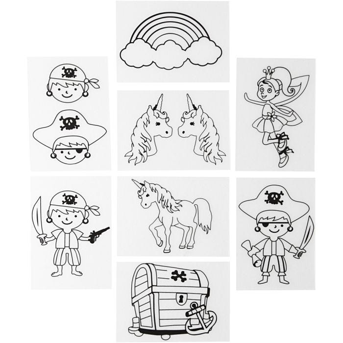 Shrink plastic sheets with motifs, sheet 10,5x14,5 cm, thickness 0,3 mm, 36 sheet/ 1 pack