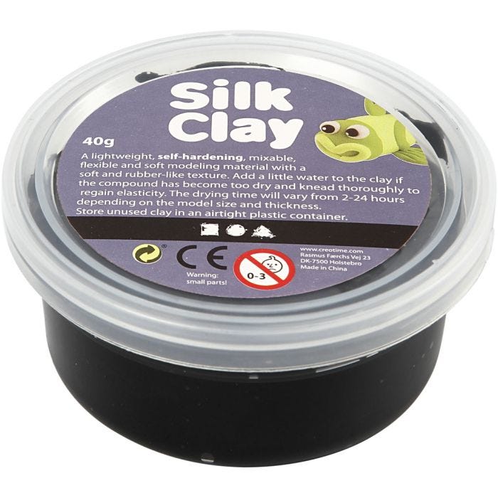 Silk Clay®, black, 40 g/ 1 tub