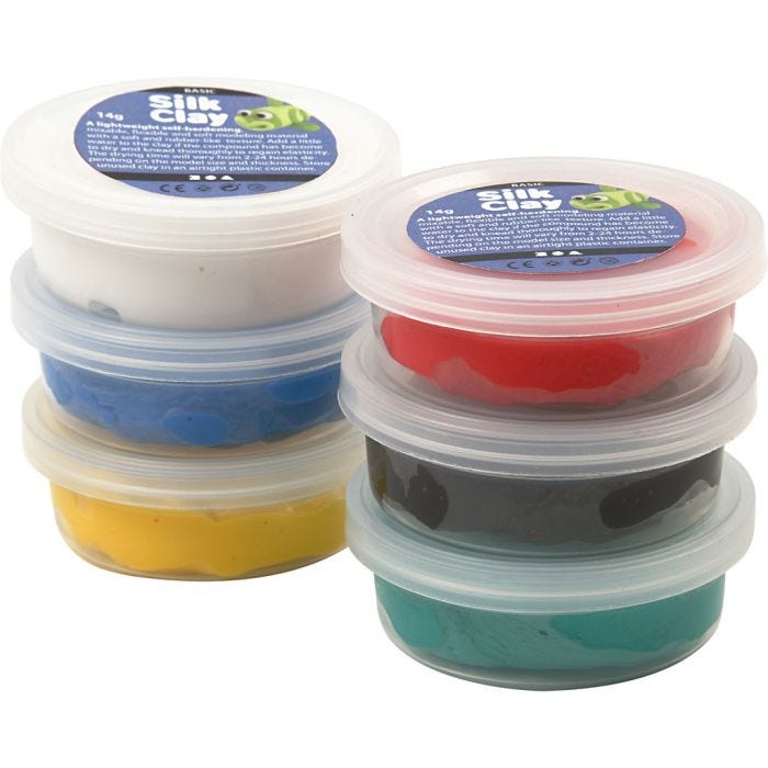 Silk Clay®, standard colours, 6x14g/ 1 pack