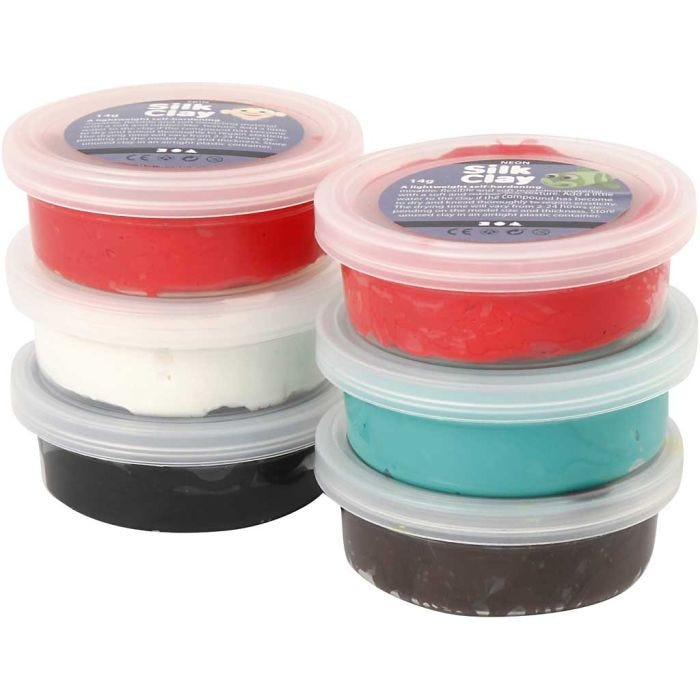 Silk Clay®, christmas colours, 6x14 g/ 1 pack
