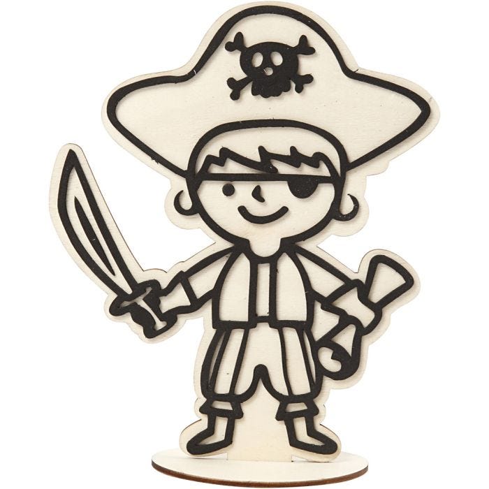 Decoration Figure, pirate, 19 cm, 1 pc