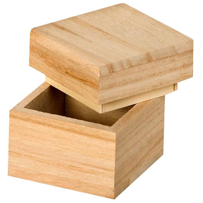 Square wooden box, size 5 cm, 1 pc