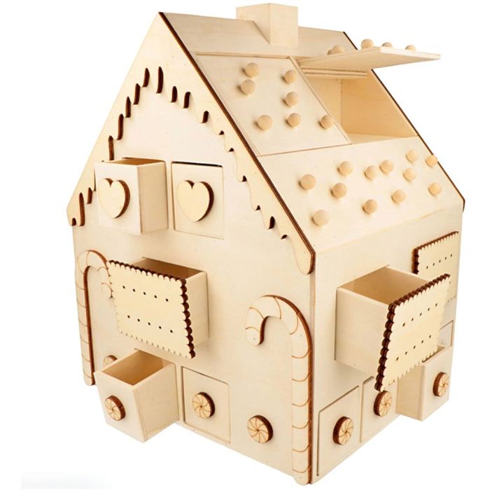 Wooden advent calendar, size 26,5x23,5x33 cm, 1 pc