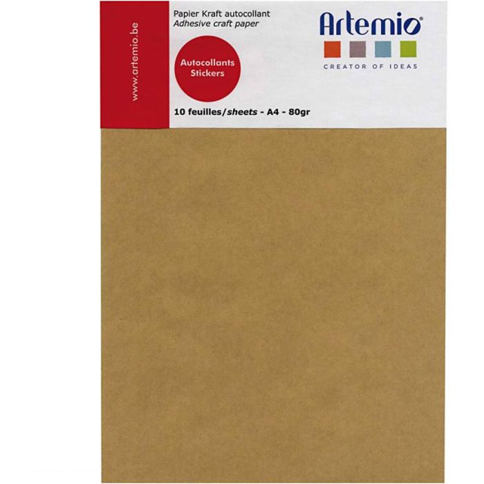 Adhesive kraft paper, 10 sheet/ 1 pc