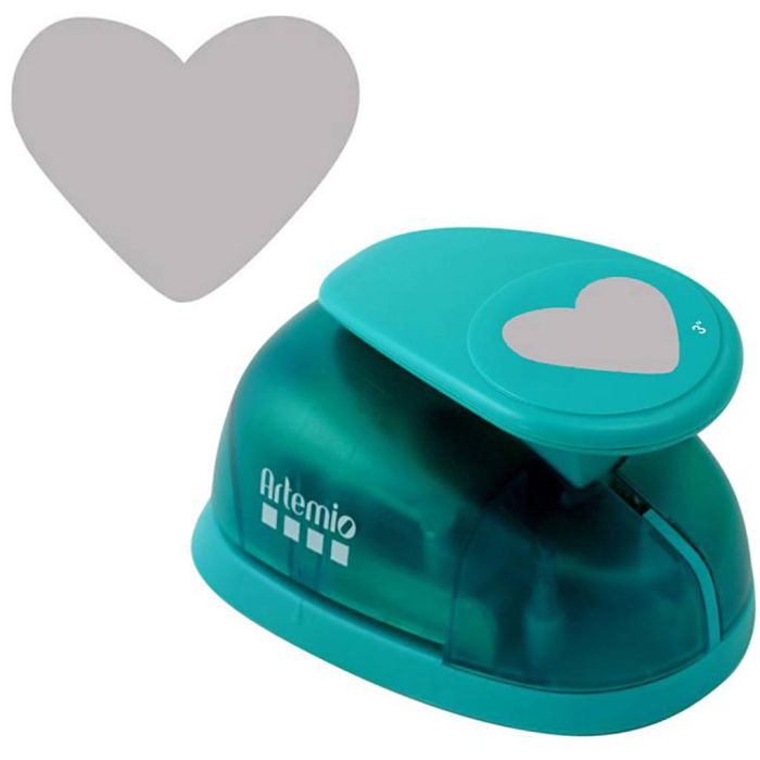 Heart jumbo hole punch, size 6x6,5 cm, 1 pc