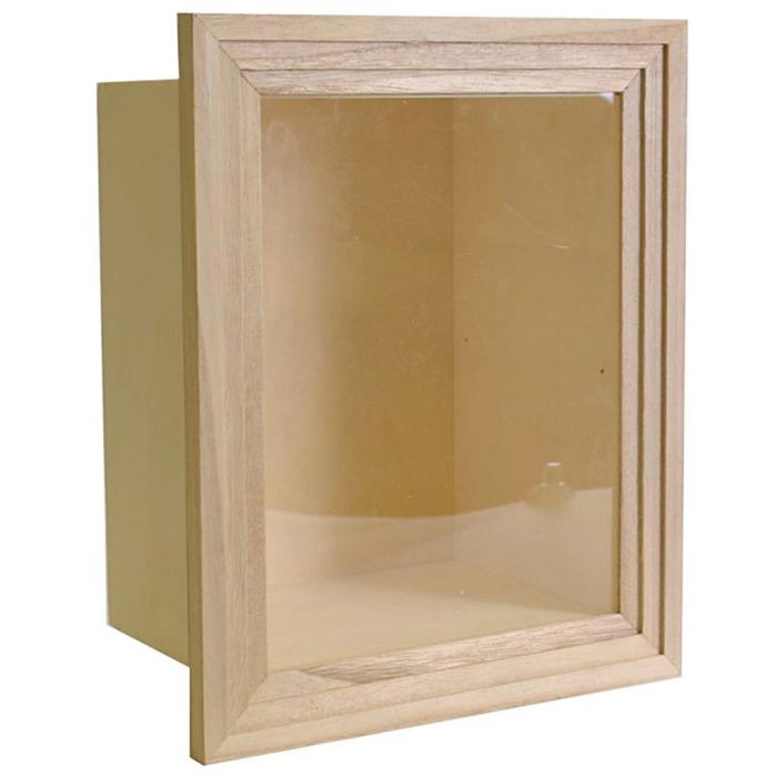 Wooden display case to decorate, size 28,5x23,5 cm, 1 pc