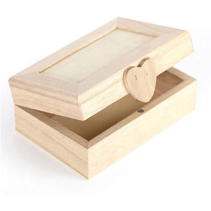Wooden box to decorate, size 11,5x8x5 cm, 1 pc
