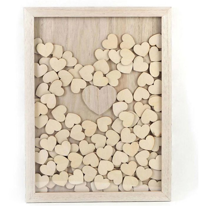 Wooden message frame to decorate, size 30x42 cm, 1 pc