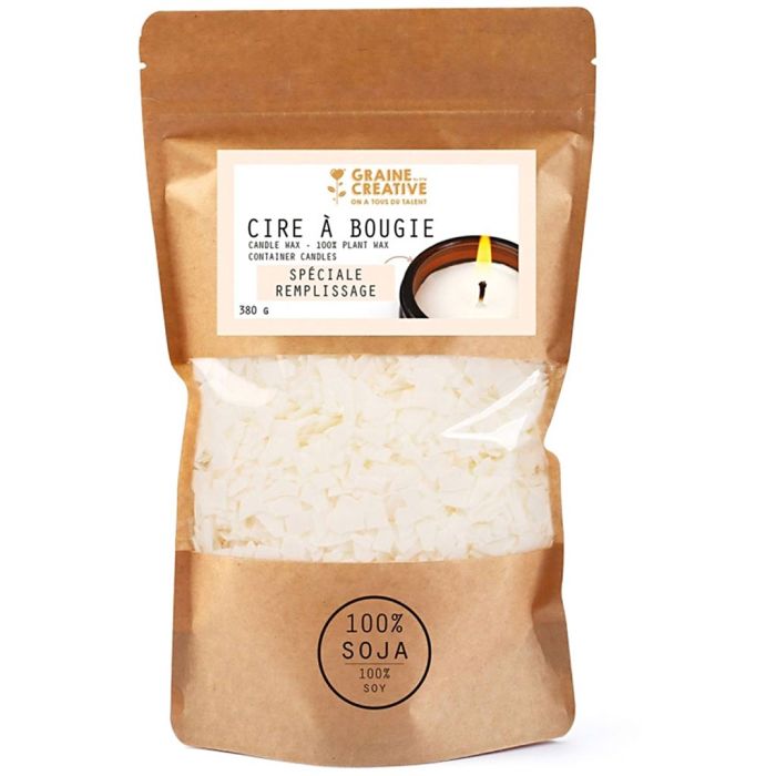 Vegan soy wax for candle filling, 380 g/ 1 pack