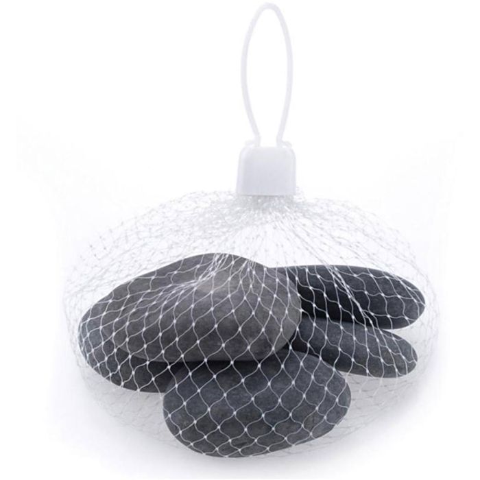 Decorative pebbles, size 30-50 mm, grey, 5 pc/ 1 pack