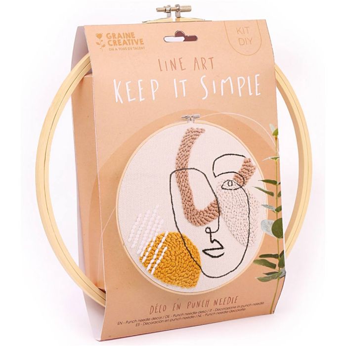 Craft Kit Punch Needle, dia. 25 cm, 1 pack