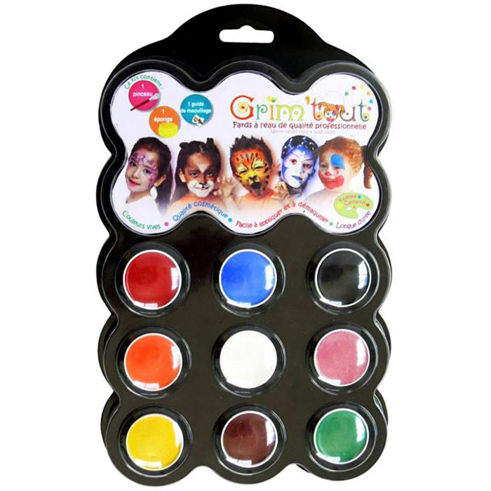 Carnival face paint, assorted colours, 1 pack