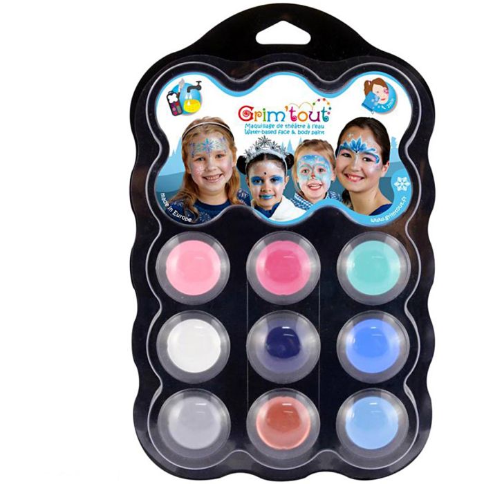 Face paint palette, Snowqueen, assorted colours, 1 pack