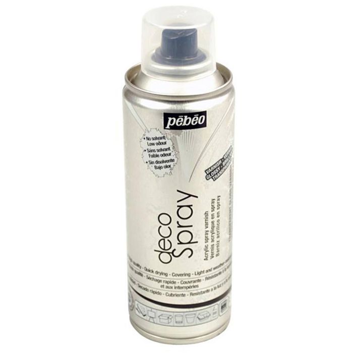 Spray varnish, gloss transparent, 200 ml/ 1 tub