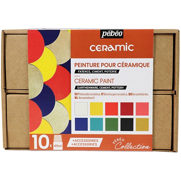 Pébéo Collection boxed set, Ceramic paint, assorted colours, 1 pack