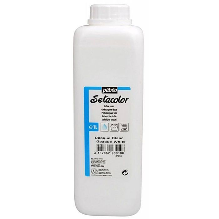 Pébéo Setacolor fabric paint, white, 1000 ml/ 1 bottle
