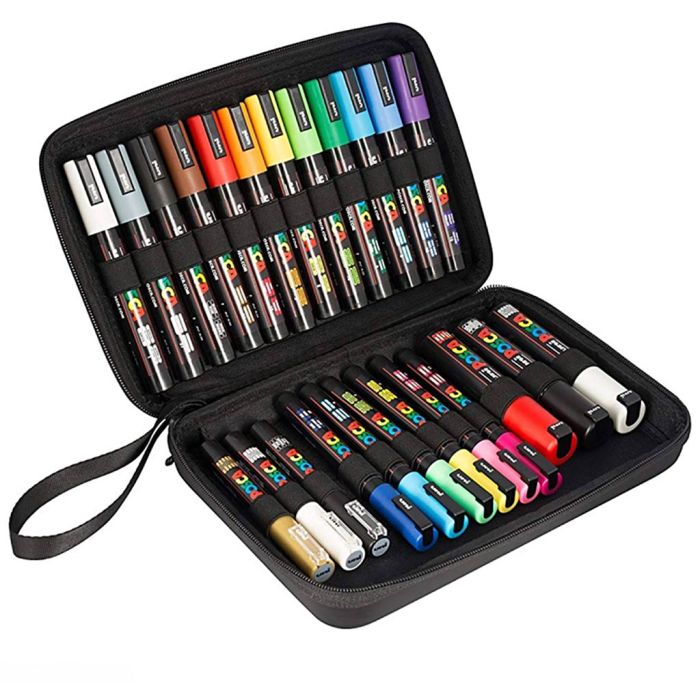 Posca case, assorted colours, 24 pc/ 1 pack