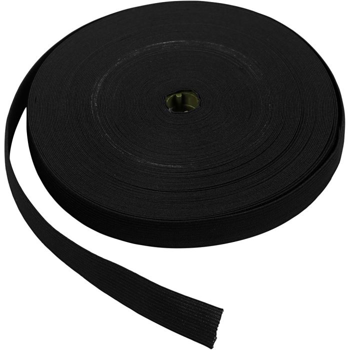 W: 20 mm, black, 25 m/ 1 roll