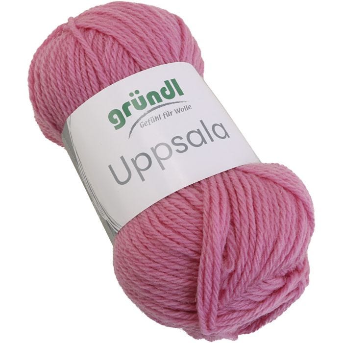 Wool yarn, L: 125 M, pink, 50 g/ 1 pc