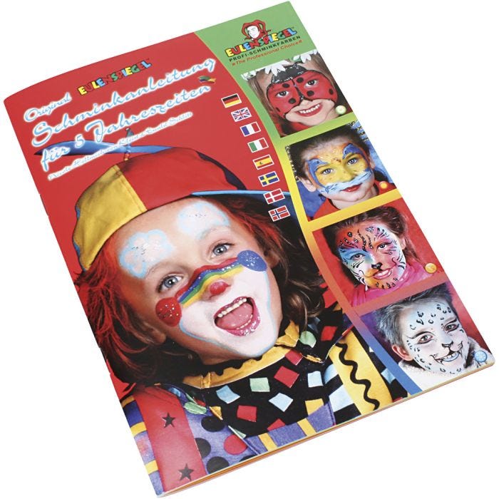 Eulenspiegel Face Painting Booklet, 19 face paint designs, 1 pc