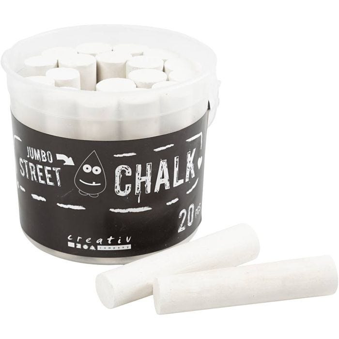 Street Chalk, white, 20 pc/ 1 pack