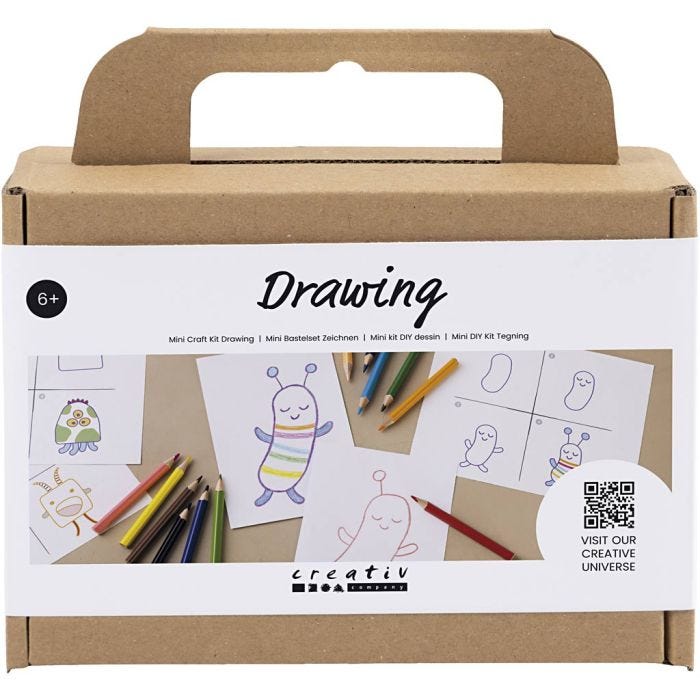 Mini Craft Kit Drawing, Monsters, 1 pack
