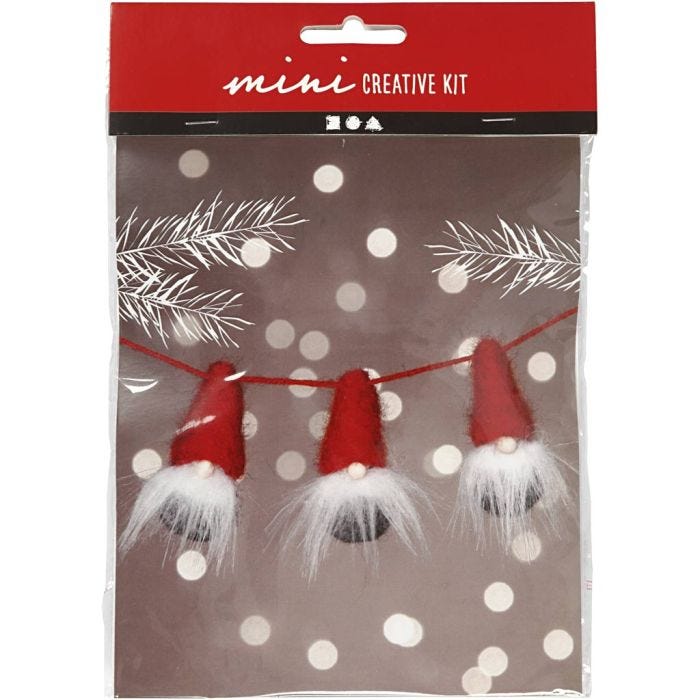 Mini Craft Kit, Nosy elves on a string, 6 cm, 1 pack
