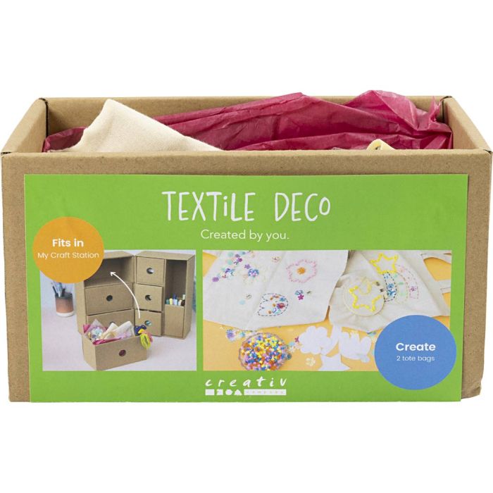 My Craft Station Textile Decoration, assorted colours, 1 pack