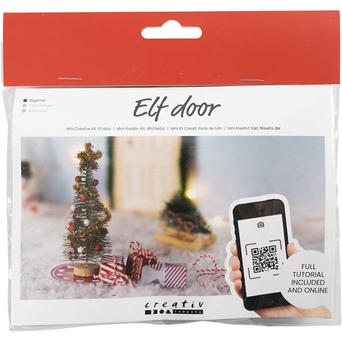 Mini Craft Kit Elf Door, Christmas tree, 1 pack