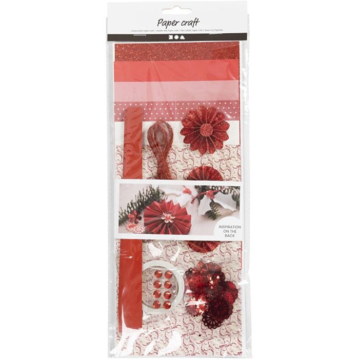 Creative Mix, Paper craft, red, cream, 1 pack