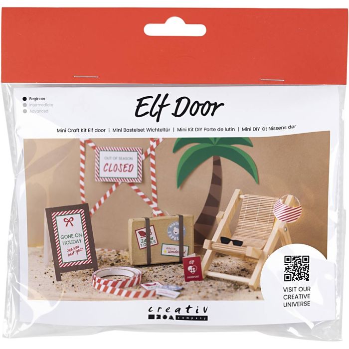 Mini Craft Kit Elf Door, On Holiday, 1 pack