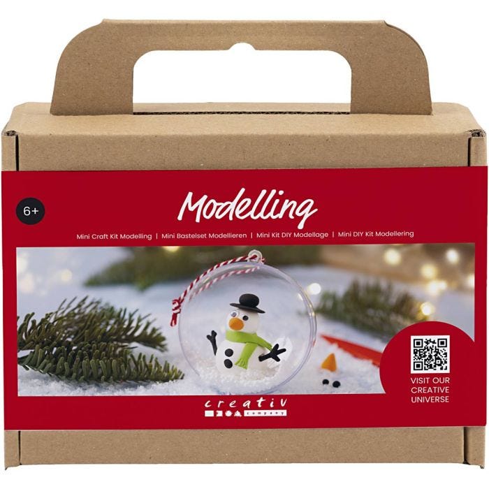 Mini Craft Kit Modelling, Snowman, 1 pack