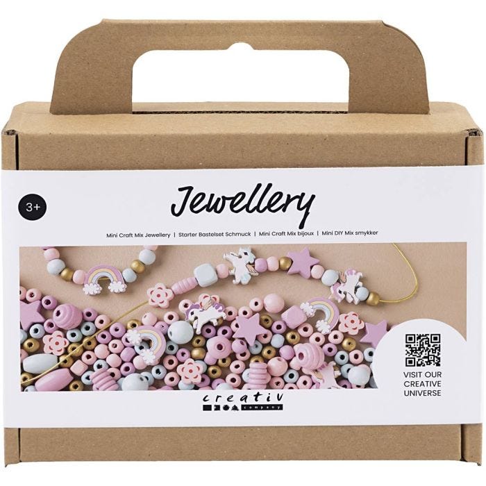 Mini Craft Mix Jewellery, pastel colours, 1 pack