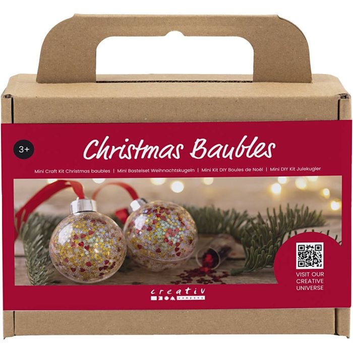 Mini Craft Kit Christmas Baubles, Sequins, 1 pack