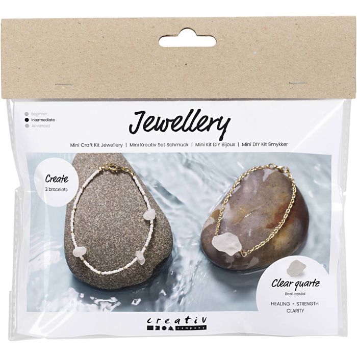 Mini Craft Kit Jewellery, Rock Crystal Bracelet, 1 pack