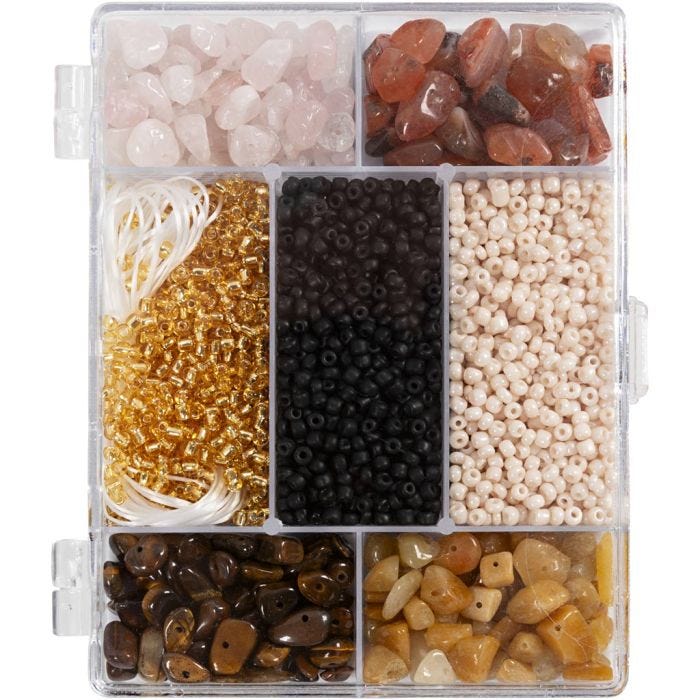 Craft Mix Jewellery, Crystals, size 2,6-10 mm, hole size 0,8-1,2 mm, assorted colours, 1 pack