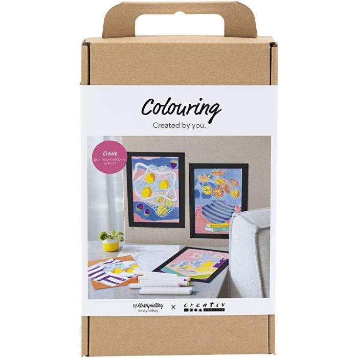 Craft Kit Colouring, Paint by numbers, markers, 1 pack