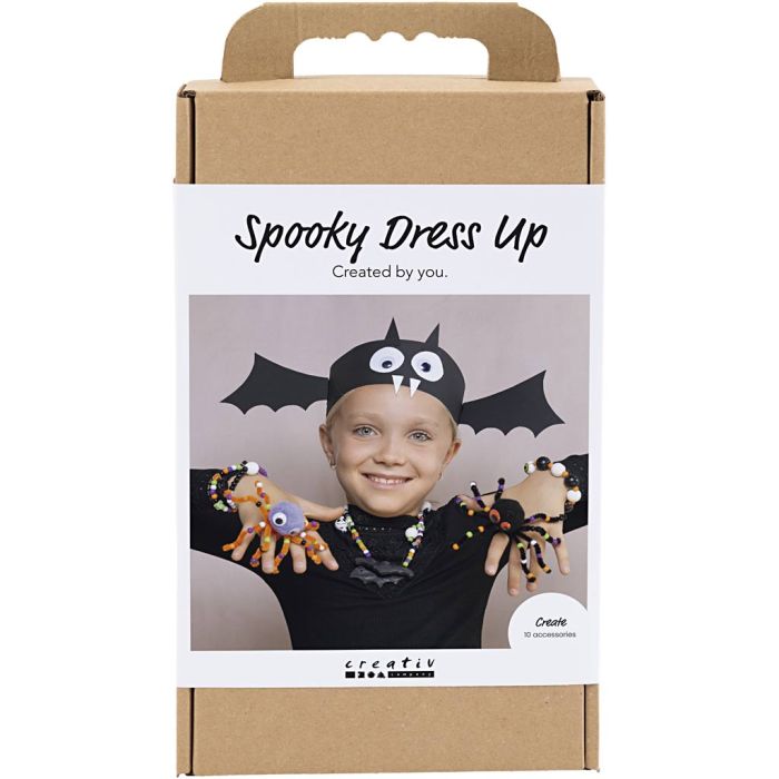 Craft Kit Spooky Accessories, Costumes and jewellery, halloween colours, 1 pack