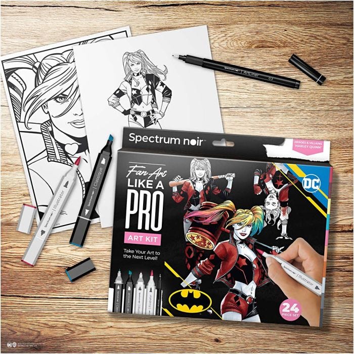 Craft Kit Illustration, Harley Quinn, assorted colours, 1 pack