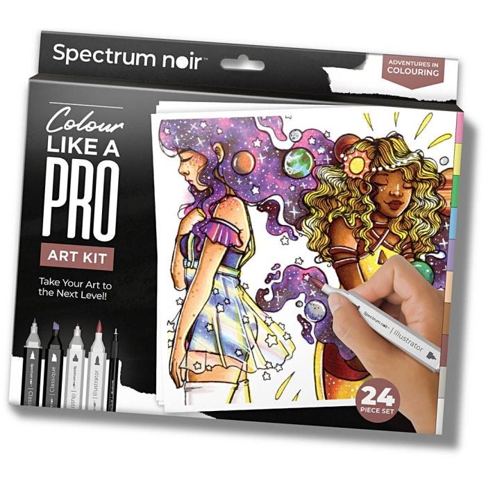 Craft Kit Illustration, Adventurous Colouring, assorted colours, 1 pack
