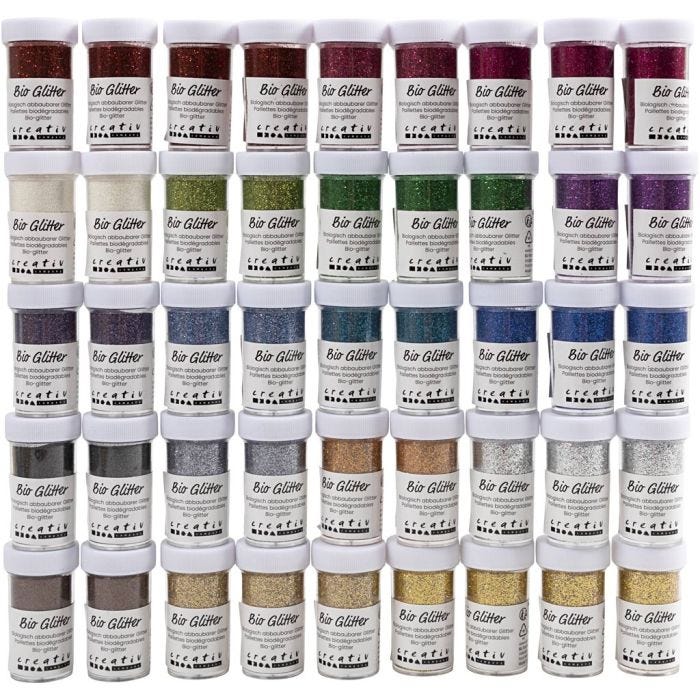 Bio Sparkles, assorted colours, 46x27 ml/ 1 pack