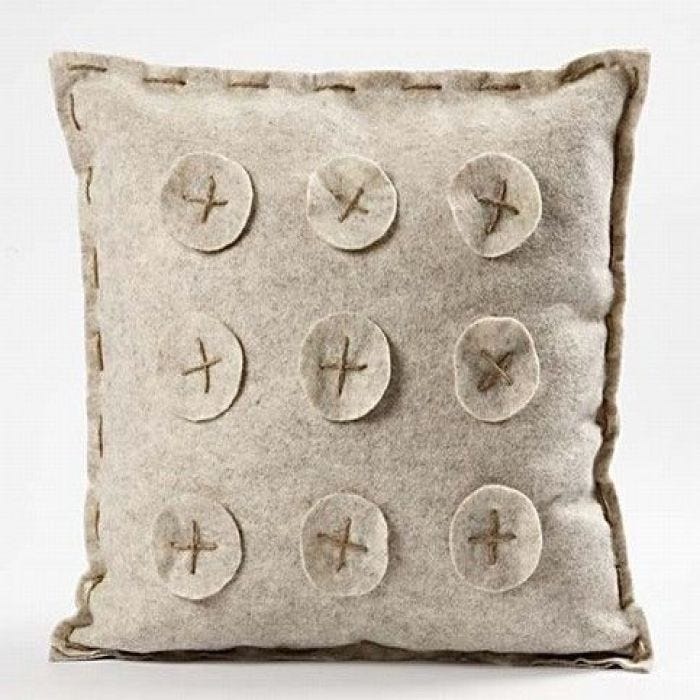 A Cushion made from Textured Acrylic Felt