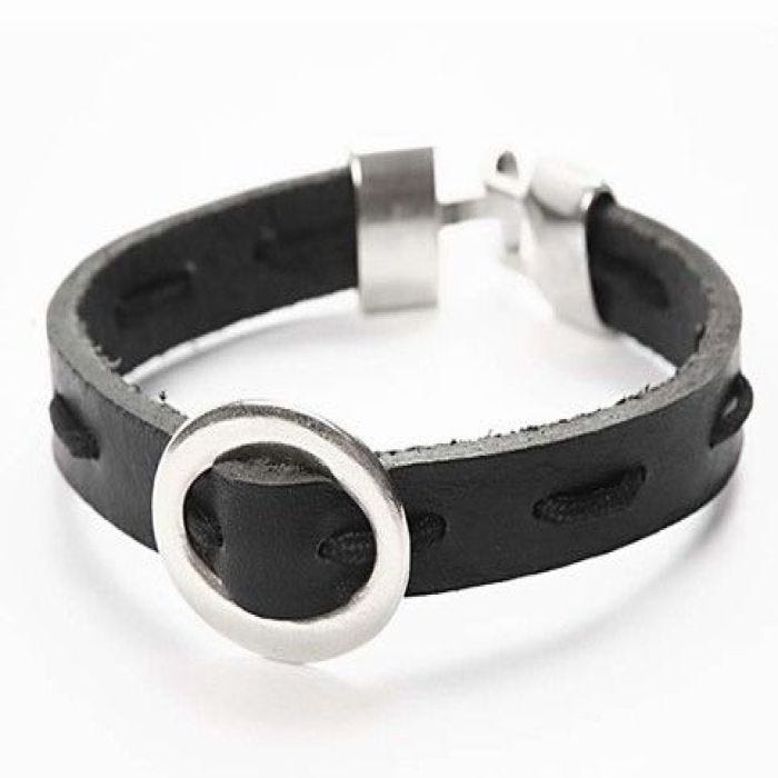 A Leather Bracelet with a Jewellery Buckle