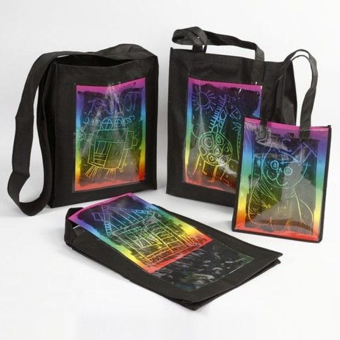 Bags with Plastic Insert Fronts